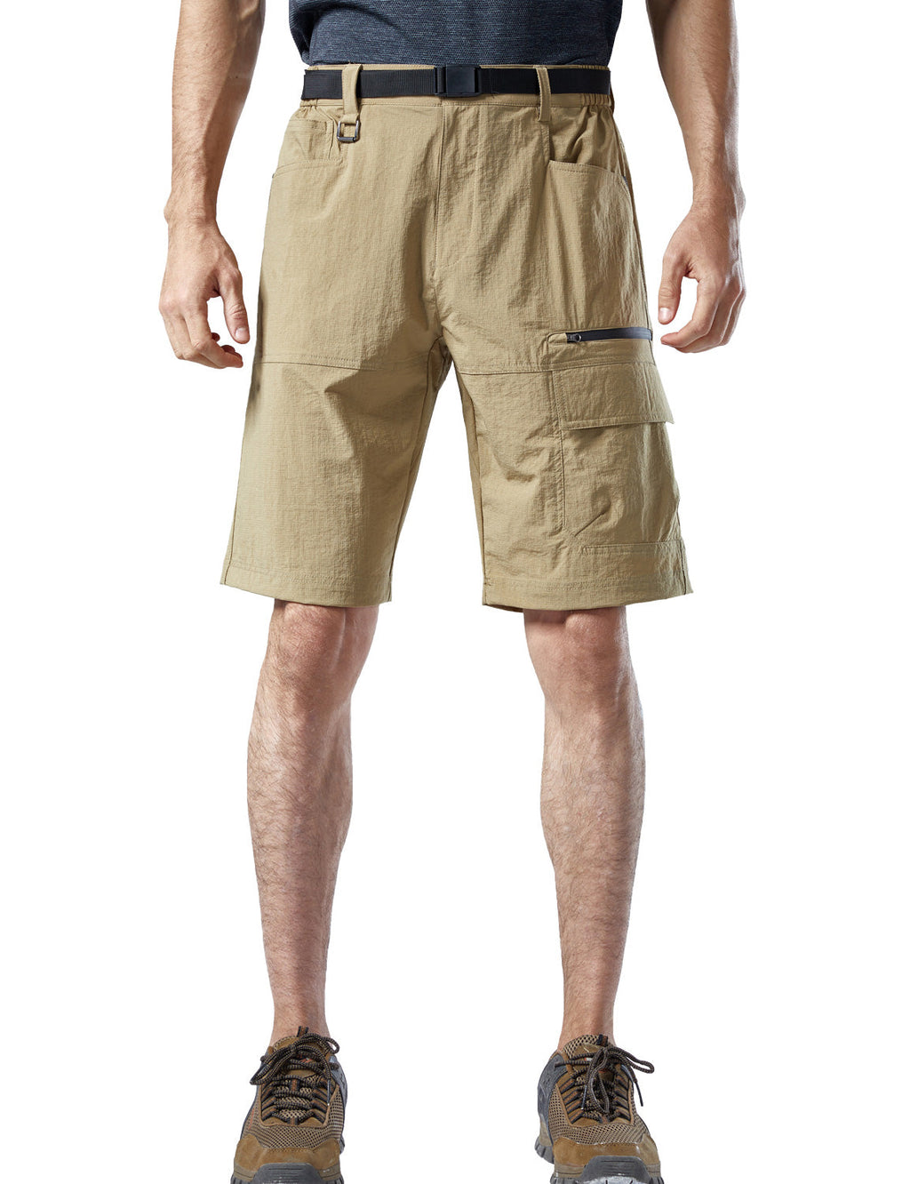 Short cargo léger multi-poches à séchage rapide pour hommes, travail décontracté, randonnée, travail