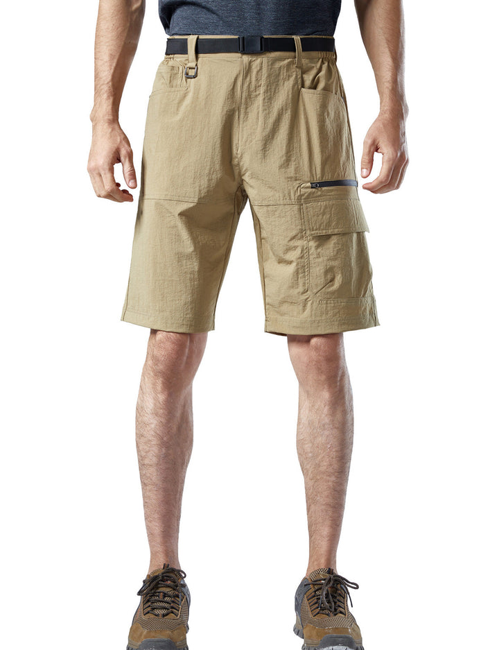 Short cargo léger multi-poches à séchage rapide pour hommes, travail décontracté, randonnée, travail