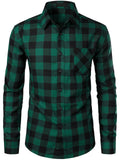 Chemise coupe classique en flanelle à carreaux