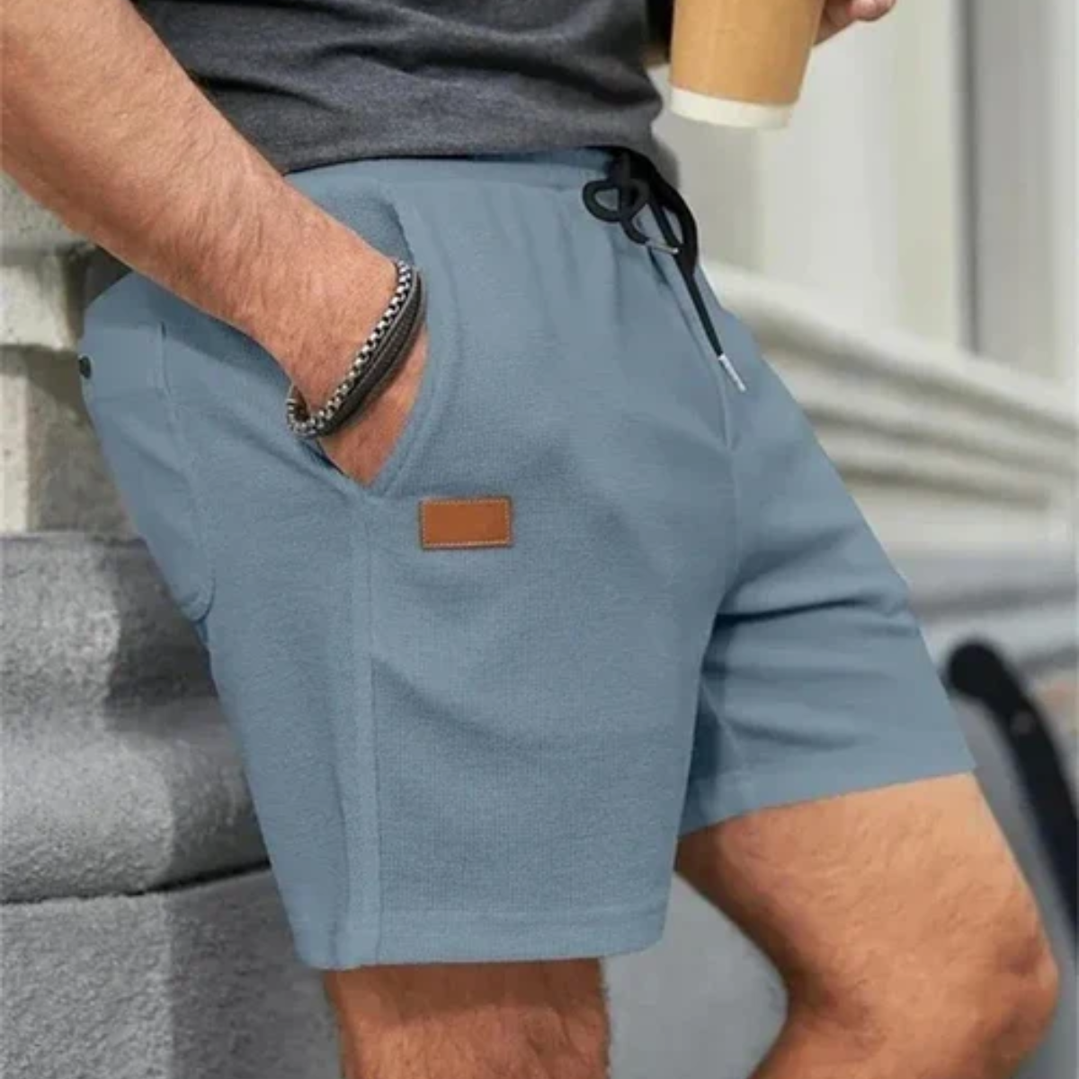 Les Shorts d'Été Légers à Cordon pour Hommes Portwell