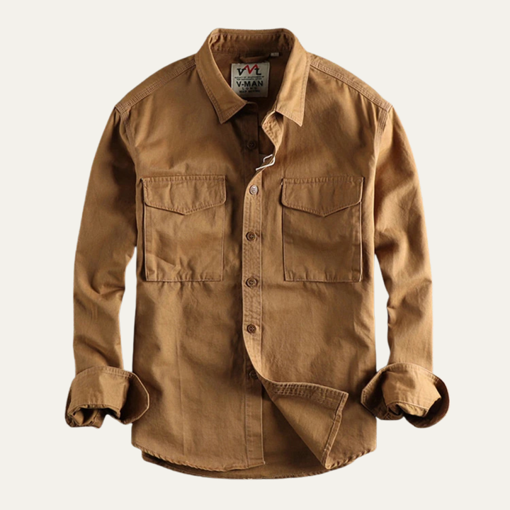 La Veste Chemise Cargo Vintage en Toile pour Homme Bellwood