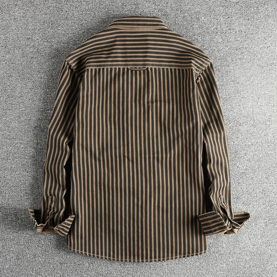 La chemise à boutons rayée rétro décontractée pour homme Stratford Hill
