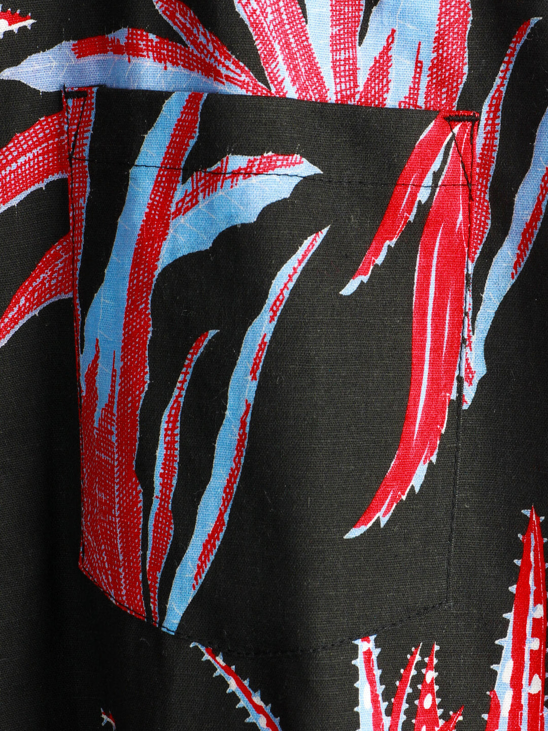 Chemise hawaïenne à manches courtes à imprimé de plantes tropicales pour hommes
