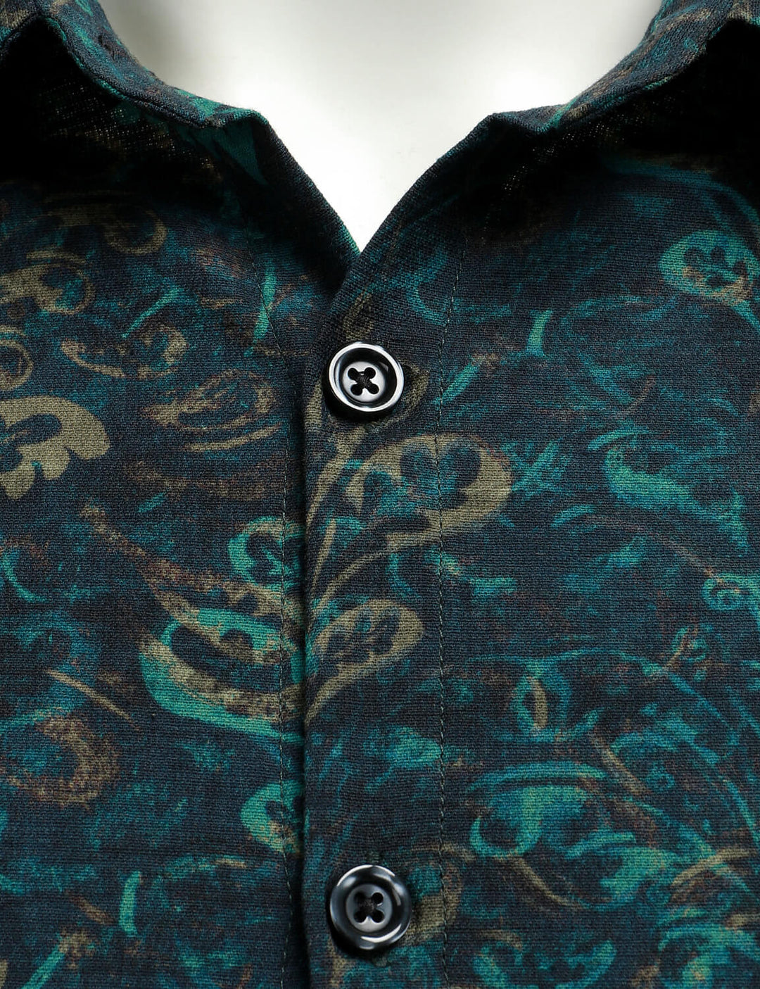 Chemise boutonnée décontractée à manches longues et imprimé abstrait rétro pour hommes