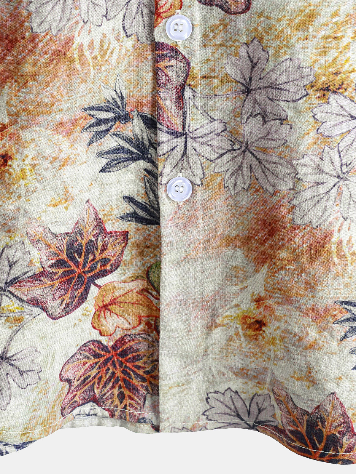 Chemise à Manches Courtes Resort avec Imprimé Botanique en Aquarelle pour Homme