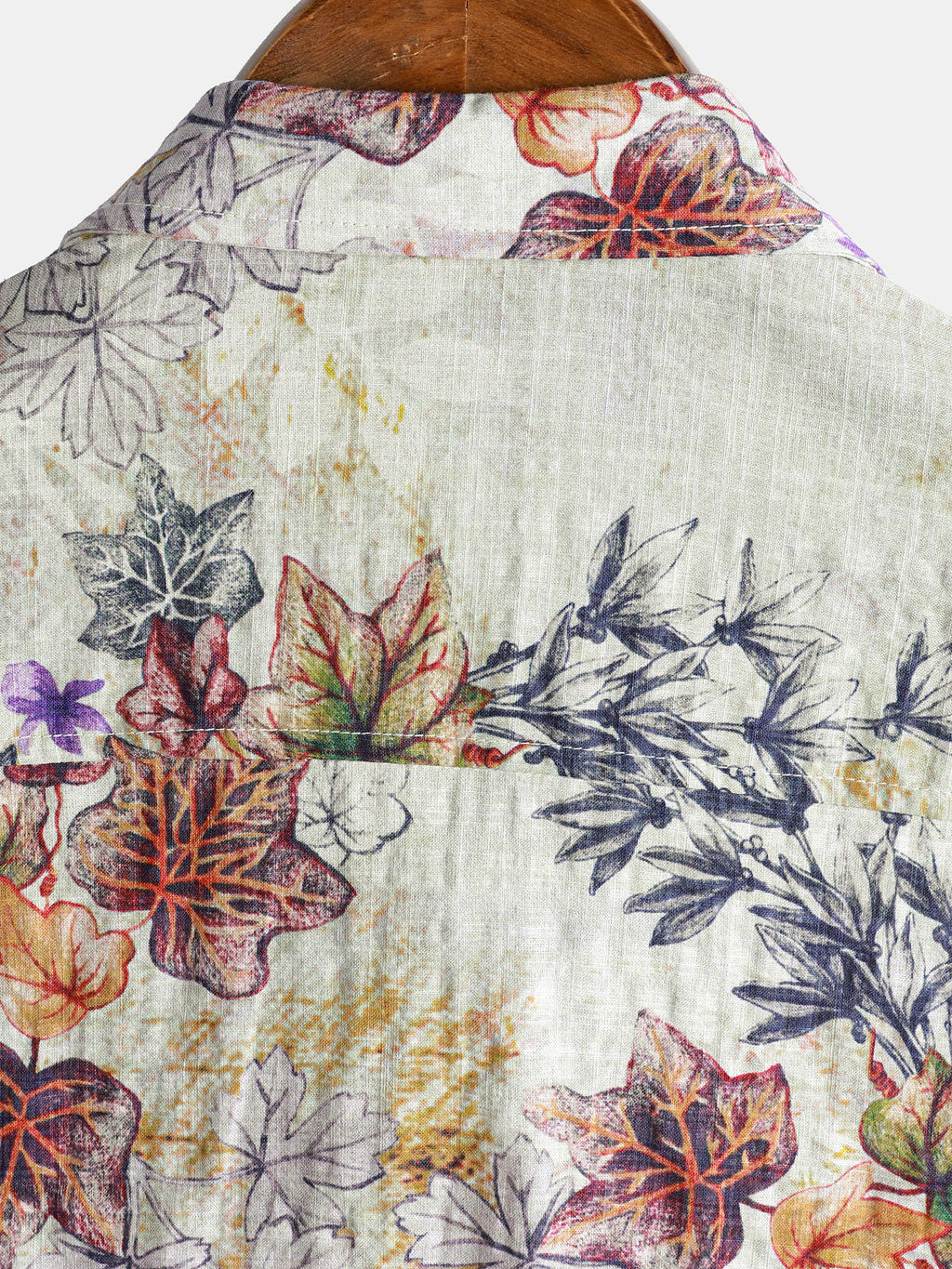 Chemise à Manches Courtes Resort avec Imprimé Botanique en Aquarelle pour Homme