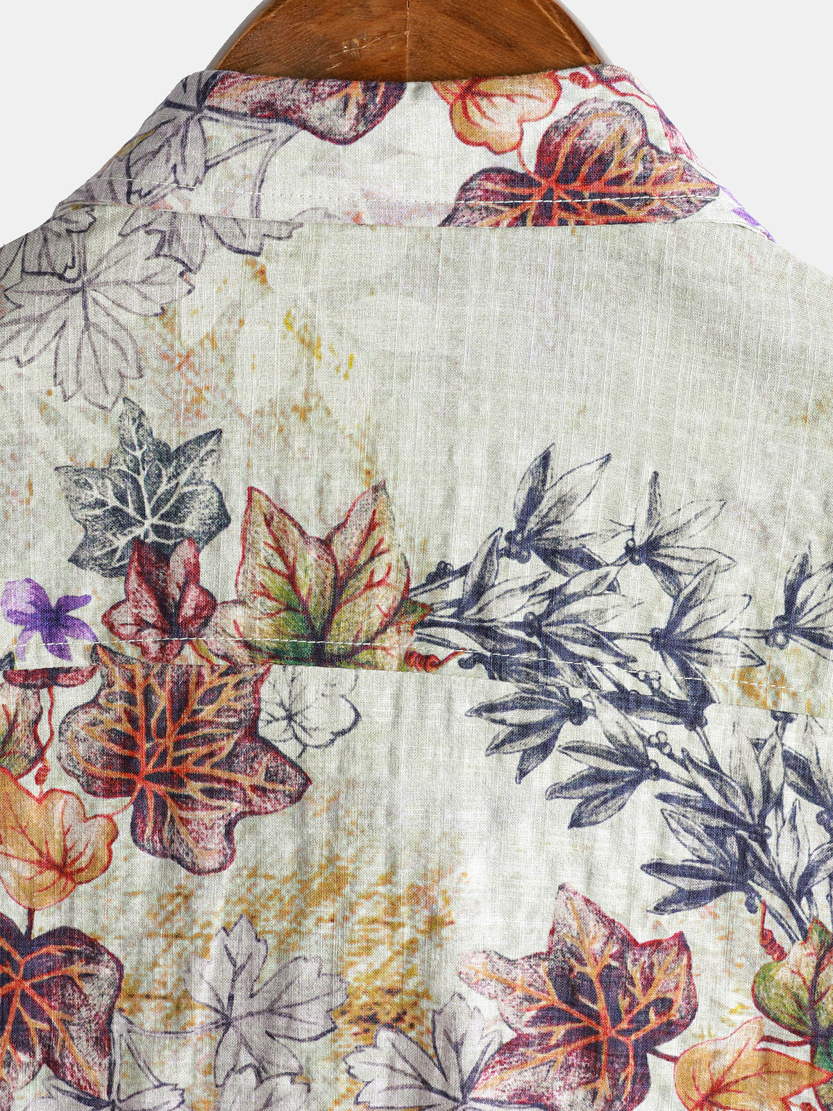 Chemise à Manches Courtes Resort avec Imprimé Botanique en Aquarelle pour Homme