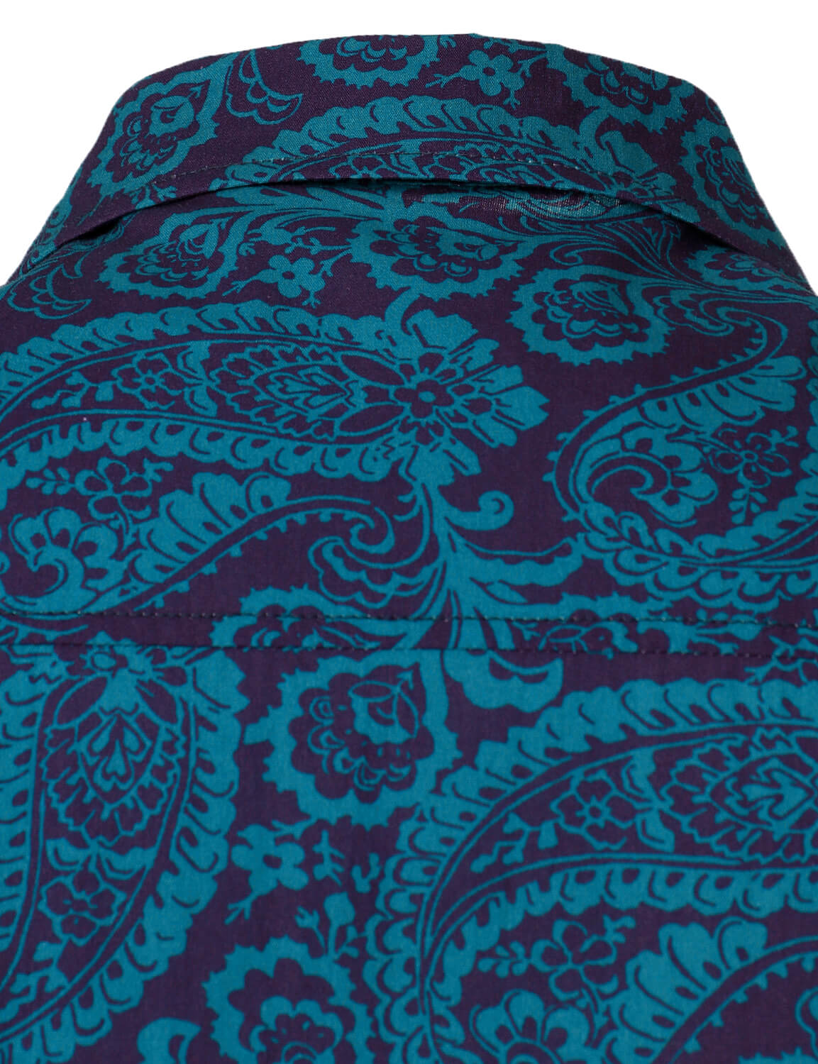 Chemise boutonnée décontractée à manches longues en coton à imprimé cachemire pour hommes