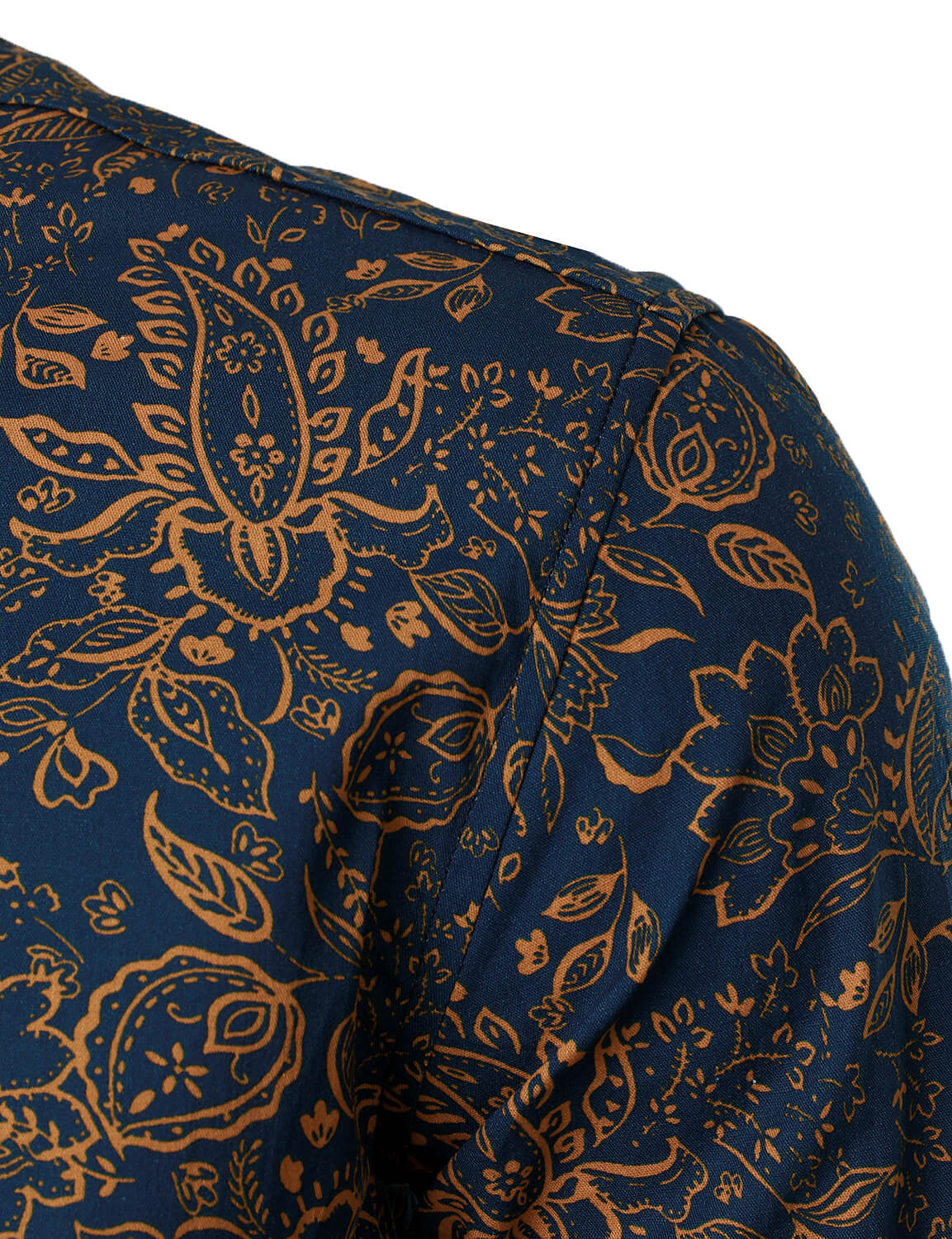 Chemise décontractée à manches longues en coton à imprimé cachemire pour homme
