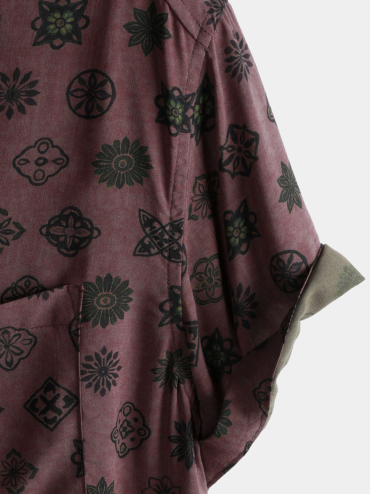 Chemise à Manches Courtes Géométrique Classique Rétro pour Homme