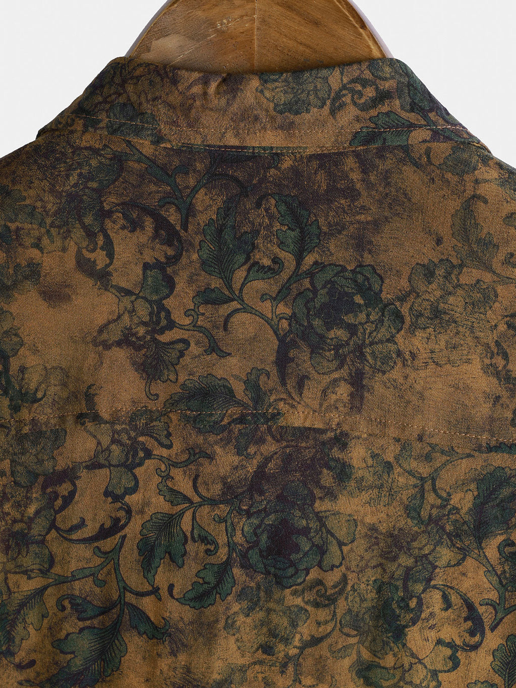 Chemise Homme Bohème Vintage à Manches Courtes Imprimé Botanique Île et Vacances Légère et Respirante