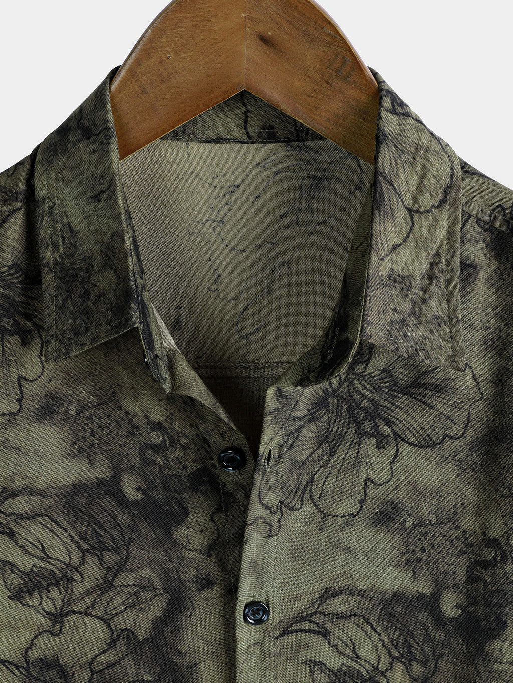 Chemise Homme Manches Courtes Rayon Léger Respirant Style Vintage Vacances