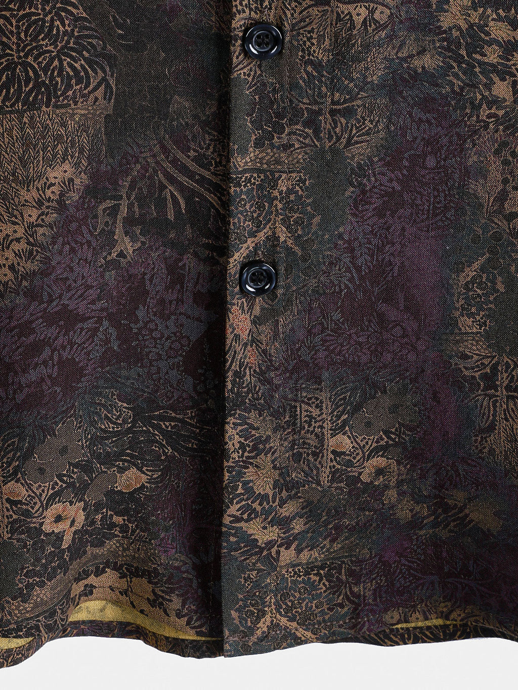 Chemise homme en rayonne à imprimé floral style vintage manches courtes