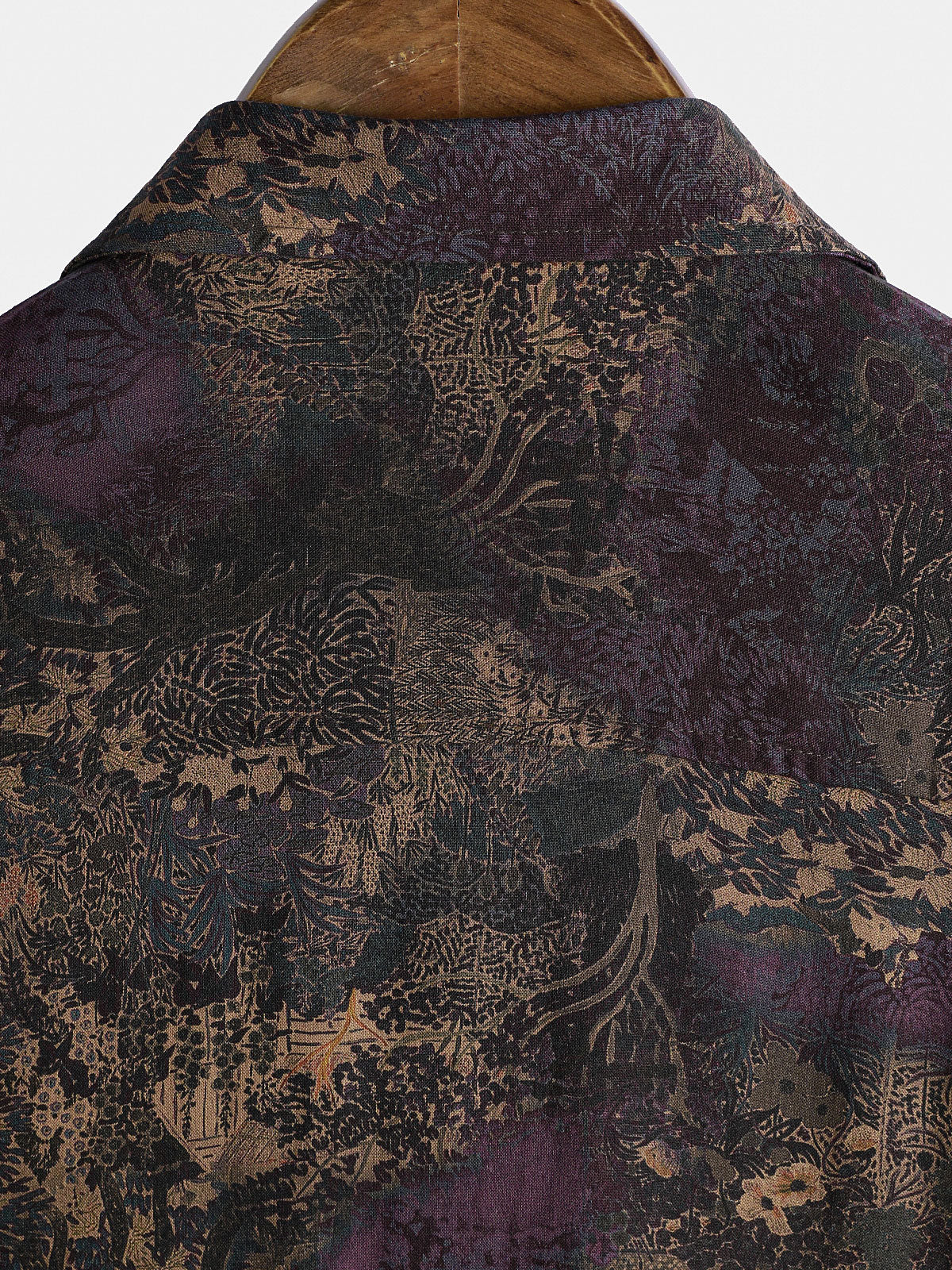 Chemise homme en rayonne à imprimé floral style vintage manches courtes