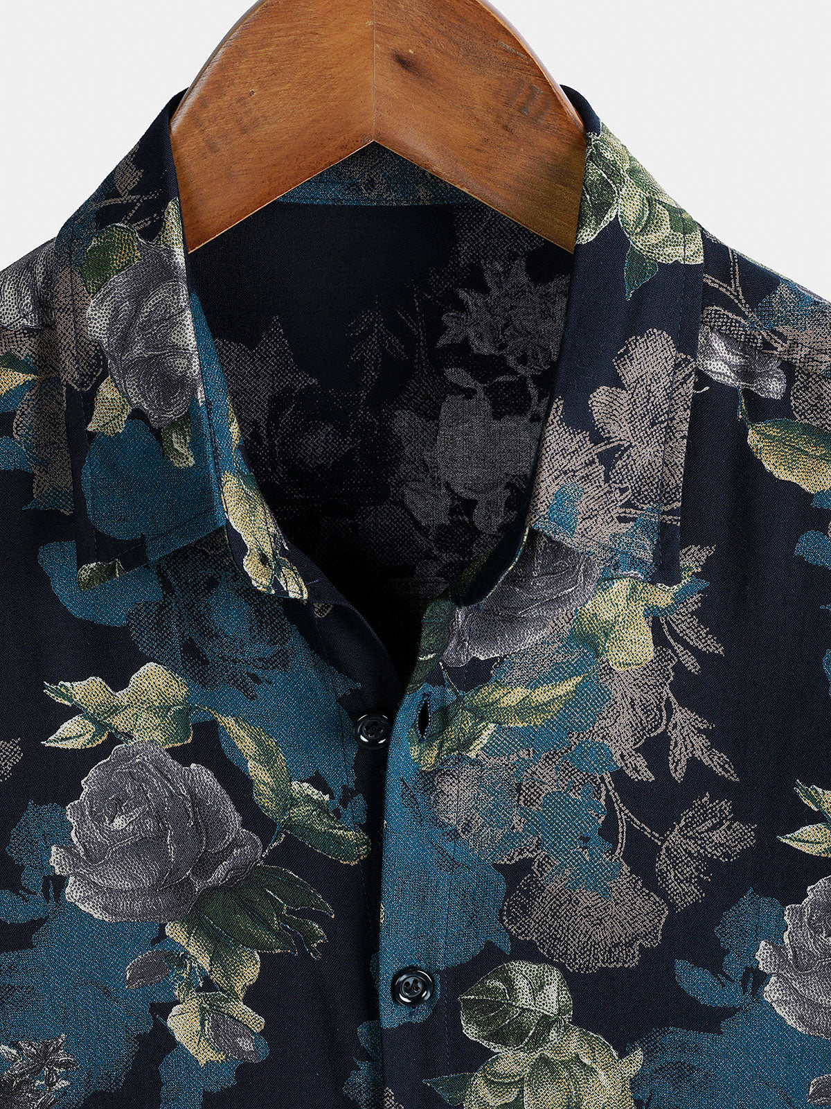 Chemise Homme Retro à Manches Courtes Légère et Respirante Imprimé Floral Vacances Île