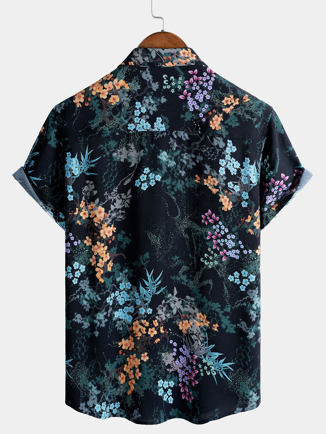 Chemise Homme Resort à Manches Courtes Imprimé Botanique