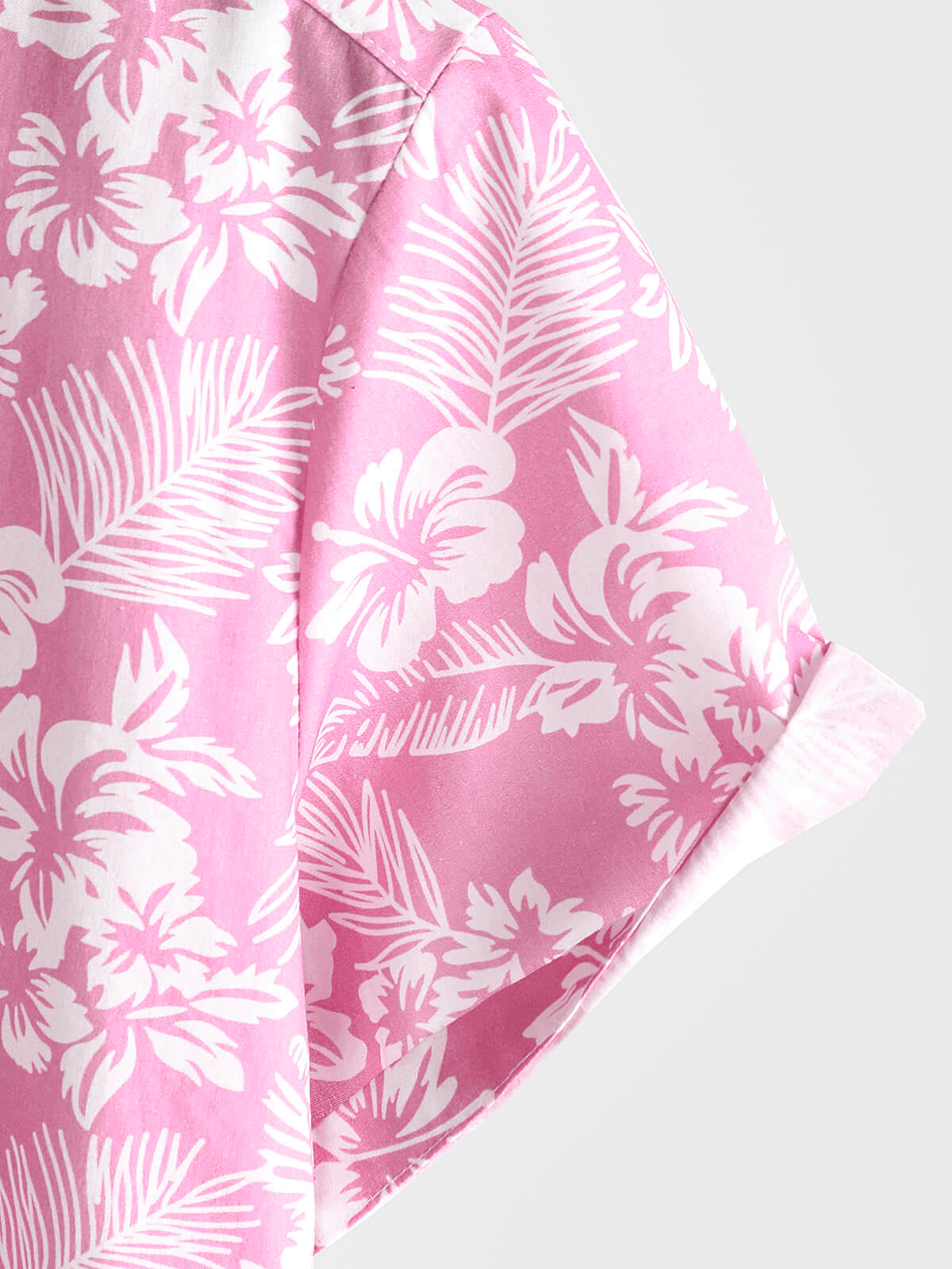 Chemise d'Été à Manches Courtes pour Homme en Couleur Rose