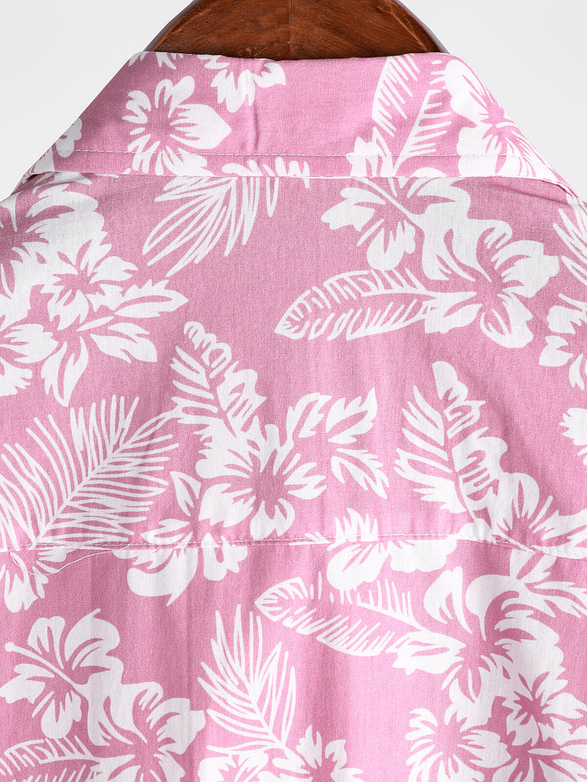 Chemise d'Été à Manches Courtes pour Homme en Couleur Rose
