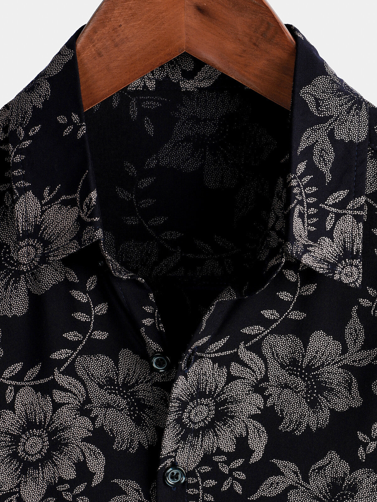 Chemise Hawaïenne Vintage à Manches Courtes pour Homme avec Imprimé Floral, Respirante, Couleur Bleu Marine