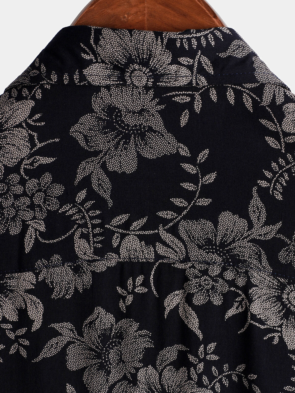 Chemise à manches courtes hawaïenne bleu marine à imprimé floral pour hommes