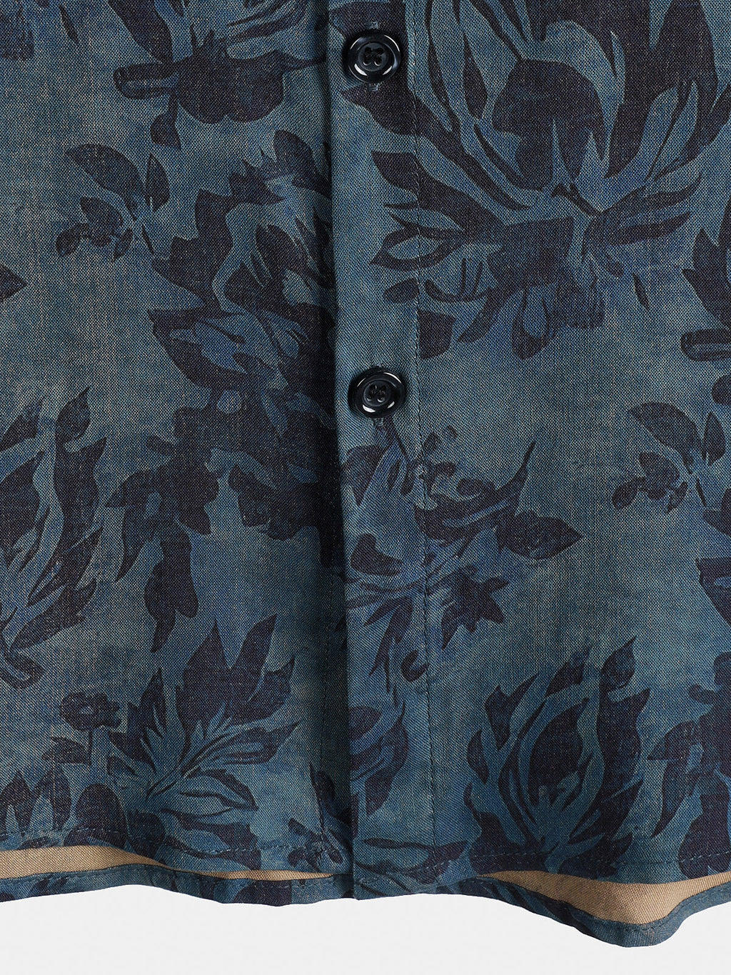 Chemise Homme Rayonne Imprimé Floral Bohème Vintage Manches Courtes