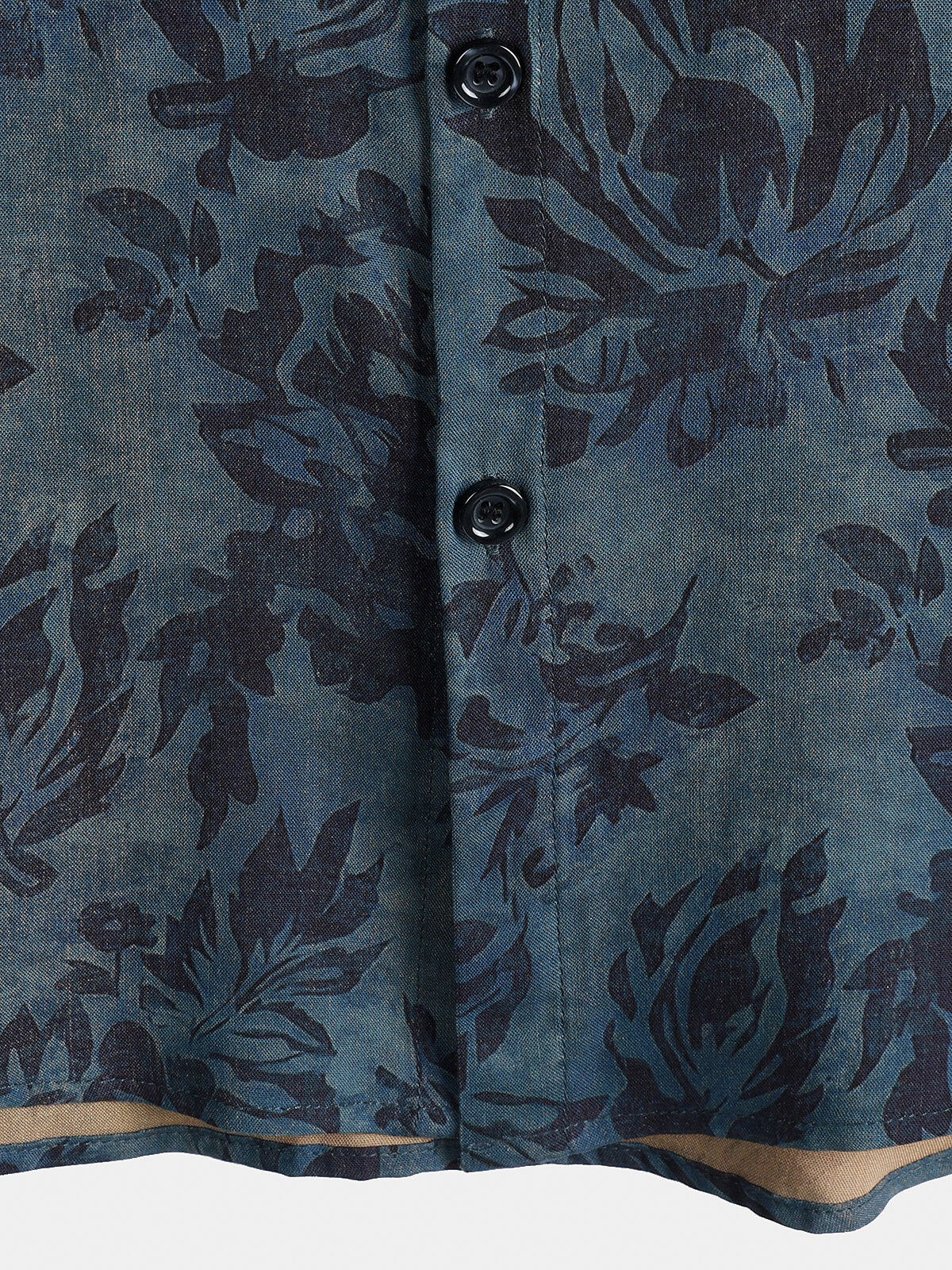 Chemise Homme Rayonne Imprimé Floral Bohème Vintage Manches Courtes