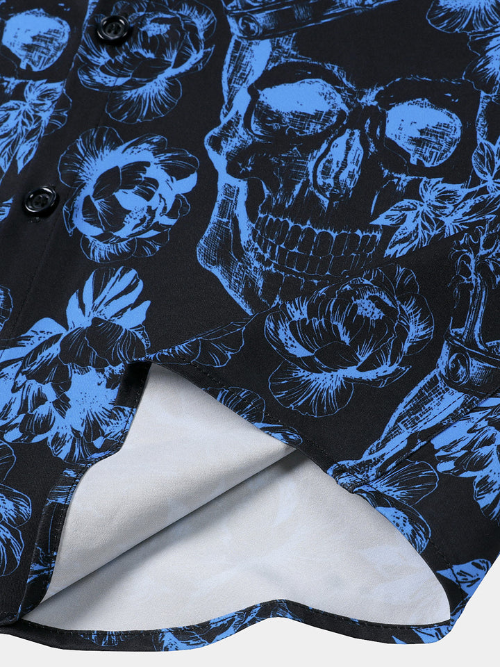 Chemise Homme Skull Vacances d’Été Manches Courtes