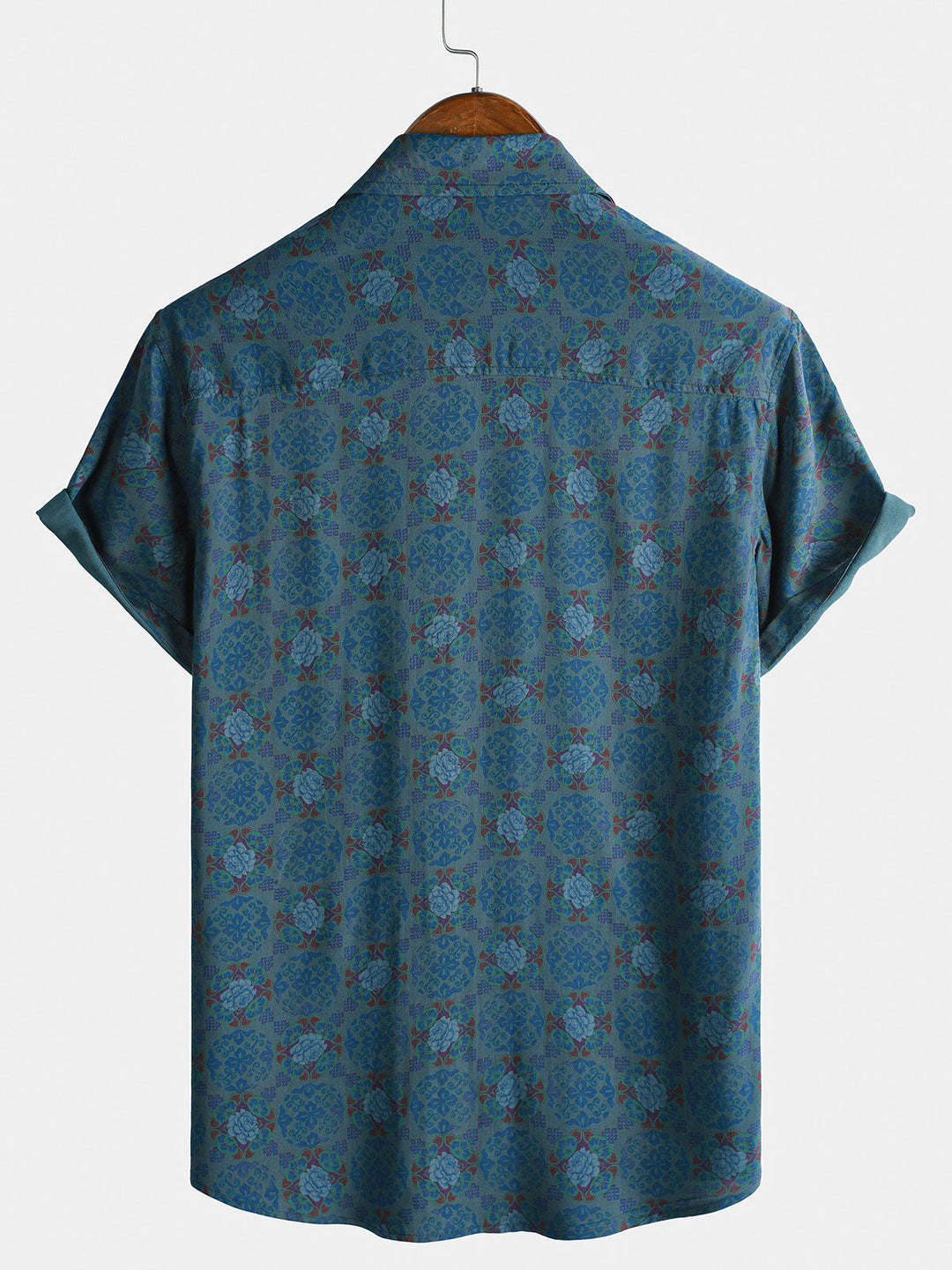 Chemise Homme Décontractée Style Bohème Rétro Manches Courtes