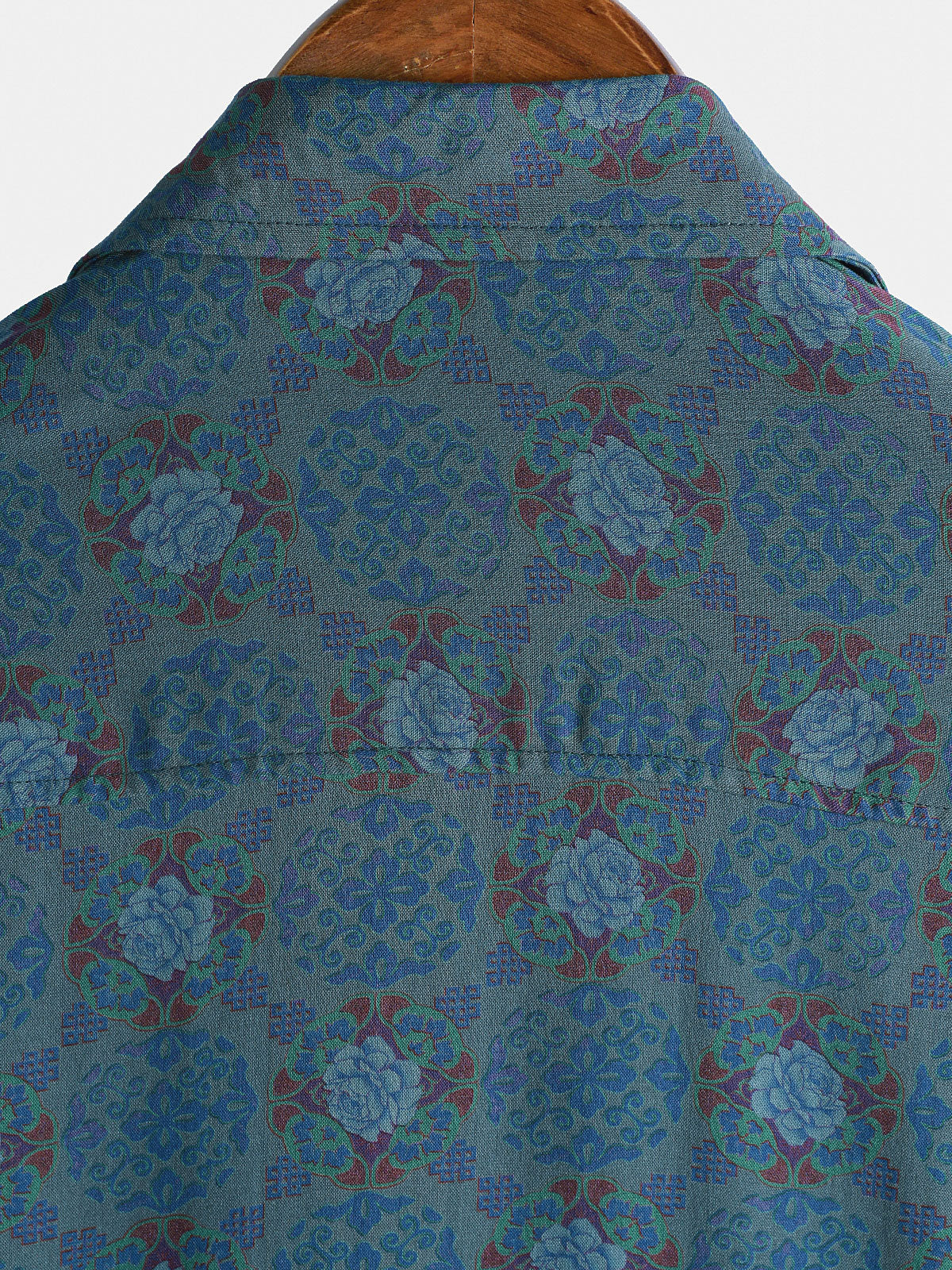 Chemise Homme Décontractée Style Bohème Rétro Manches Courtes