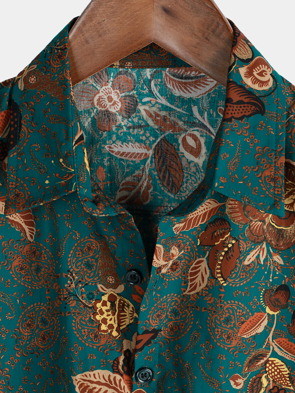 Chemise d'Homme Vintage de Vacances avec Boutons et Manches Courtes