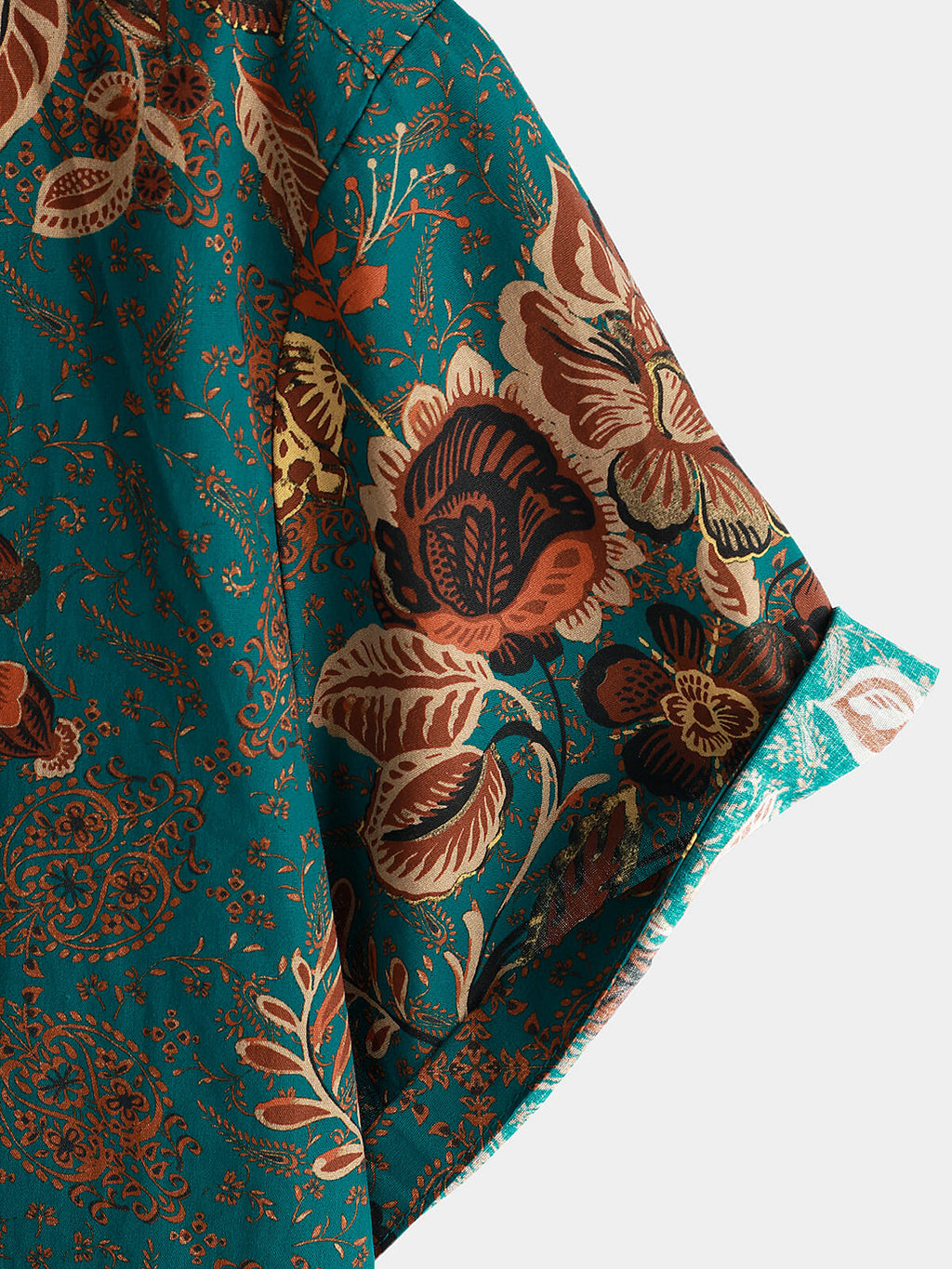 Chemise d'Homme Vintage de Vacances avec Boutons et Manches Courtes