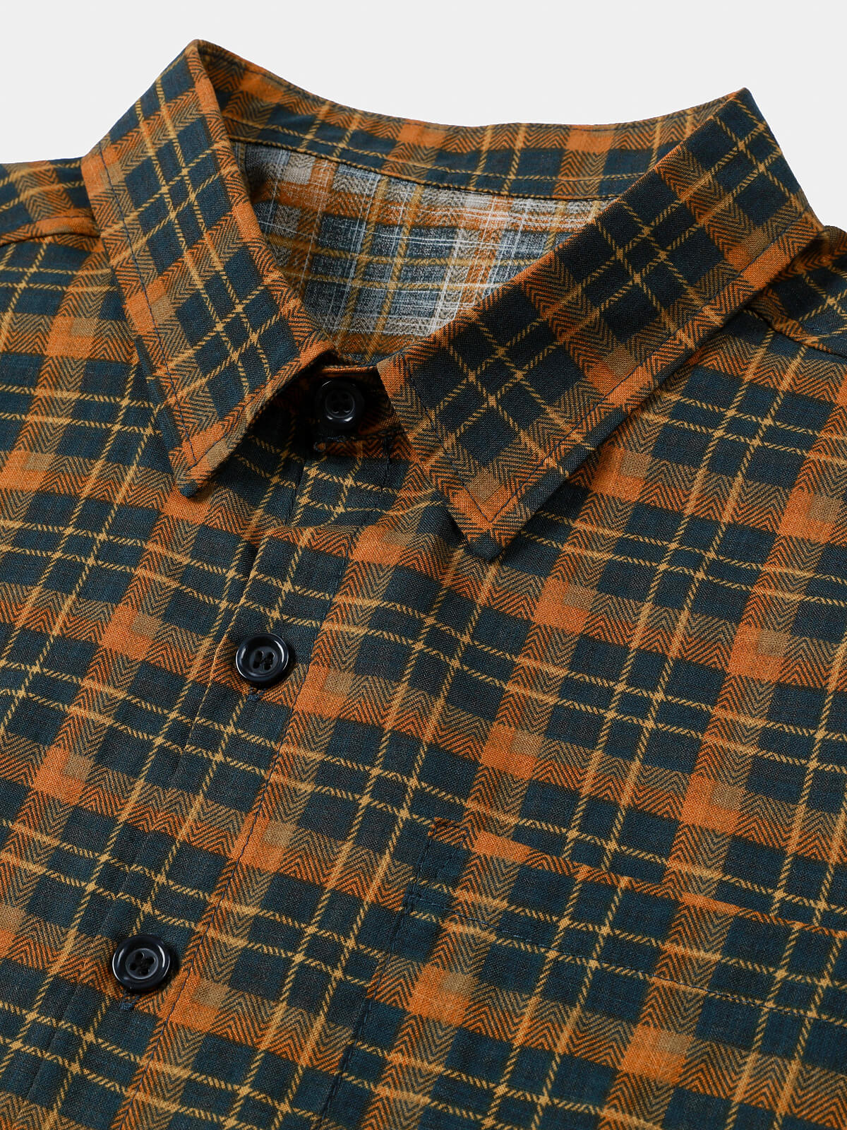 Chemise Homme Carreaux Vintage avec Poche Manches Courtes