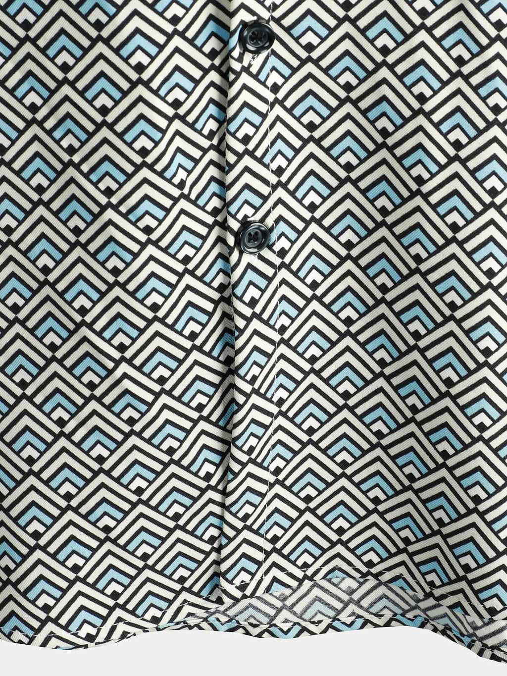 Chemise à manches courtes décontractée vintage géométrique boutonnée pour homme