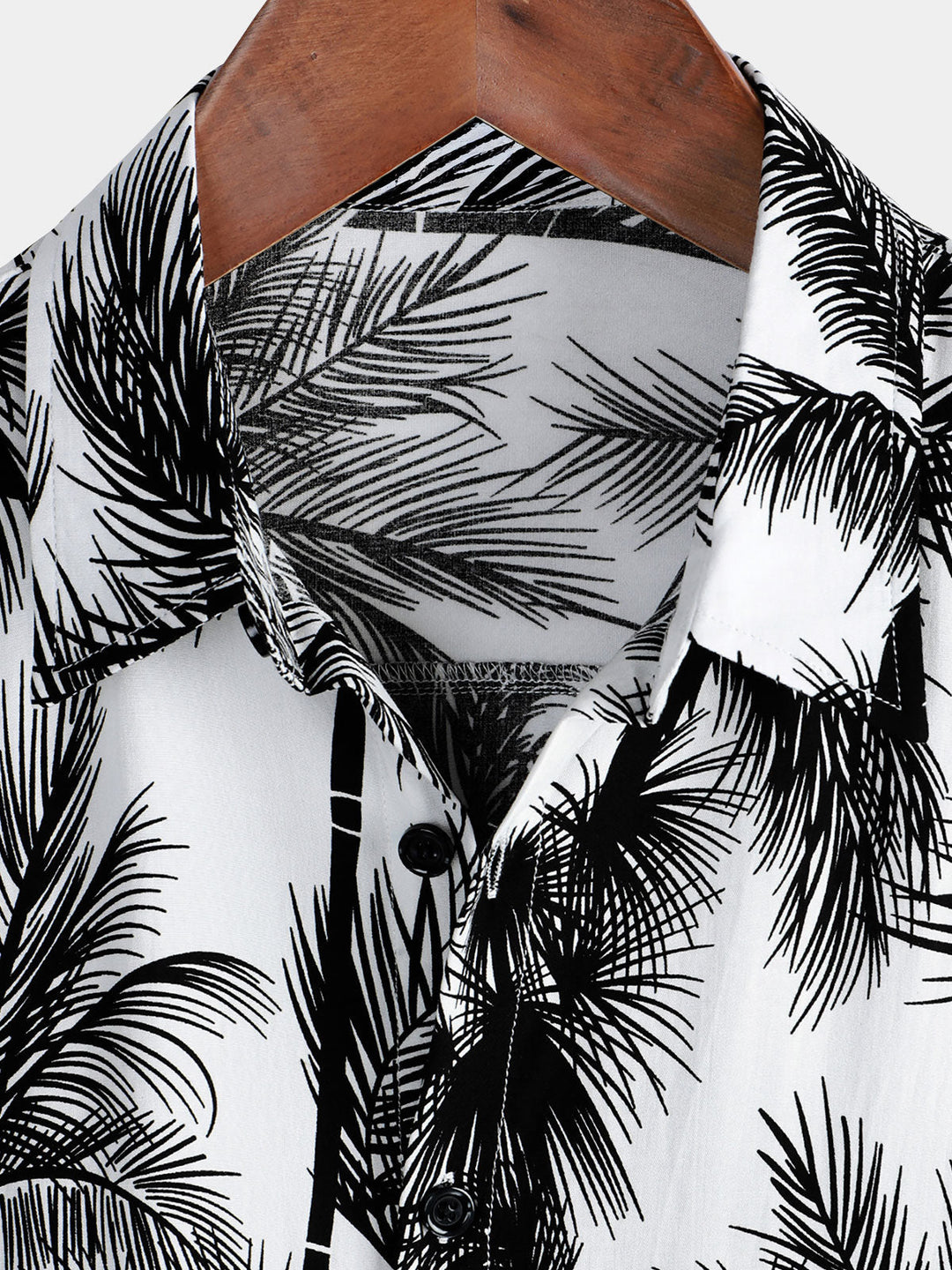 Chemise hawaïenne boutonnée à manches courtes pour hommes, palmier tropical