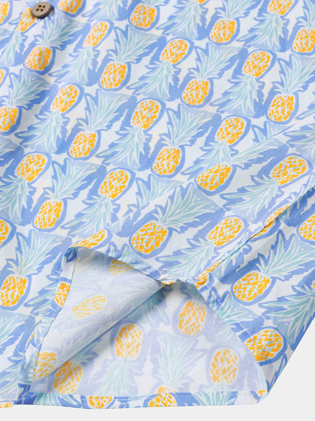 Chemise Homme Ananas Plage Manches Courtes