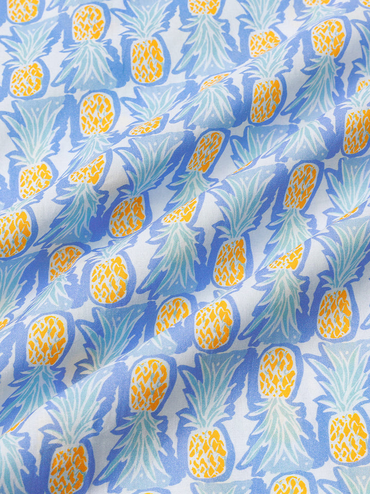 Chemise Homme Ananas Plage Manches Courtes