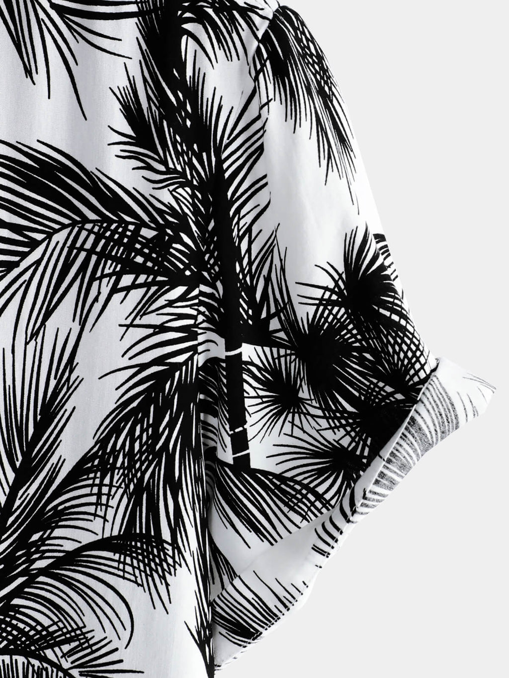 Chemise hawaïenne boutonnée à manches courtes pour hommes, palmier tropical