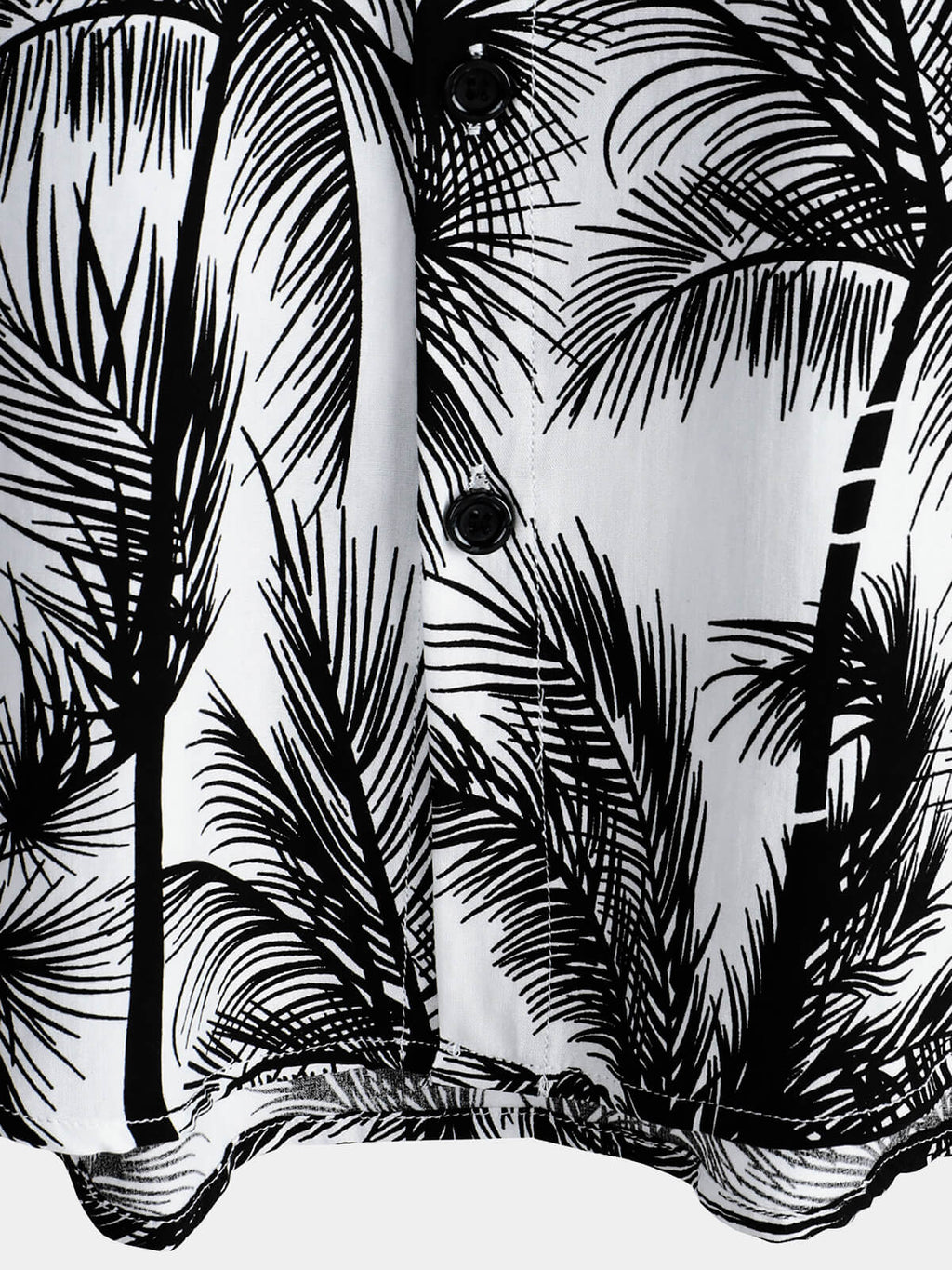 Chemise hawaïenne boutonnée à manches courtes pour hommes, palmier tropical