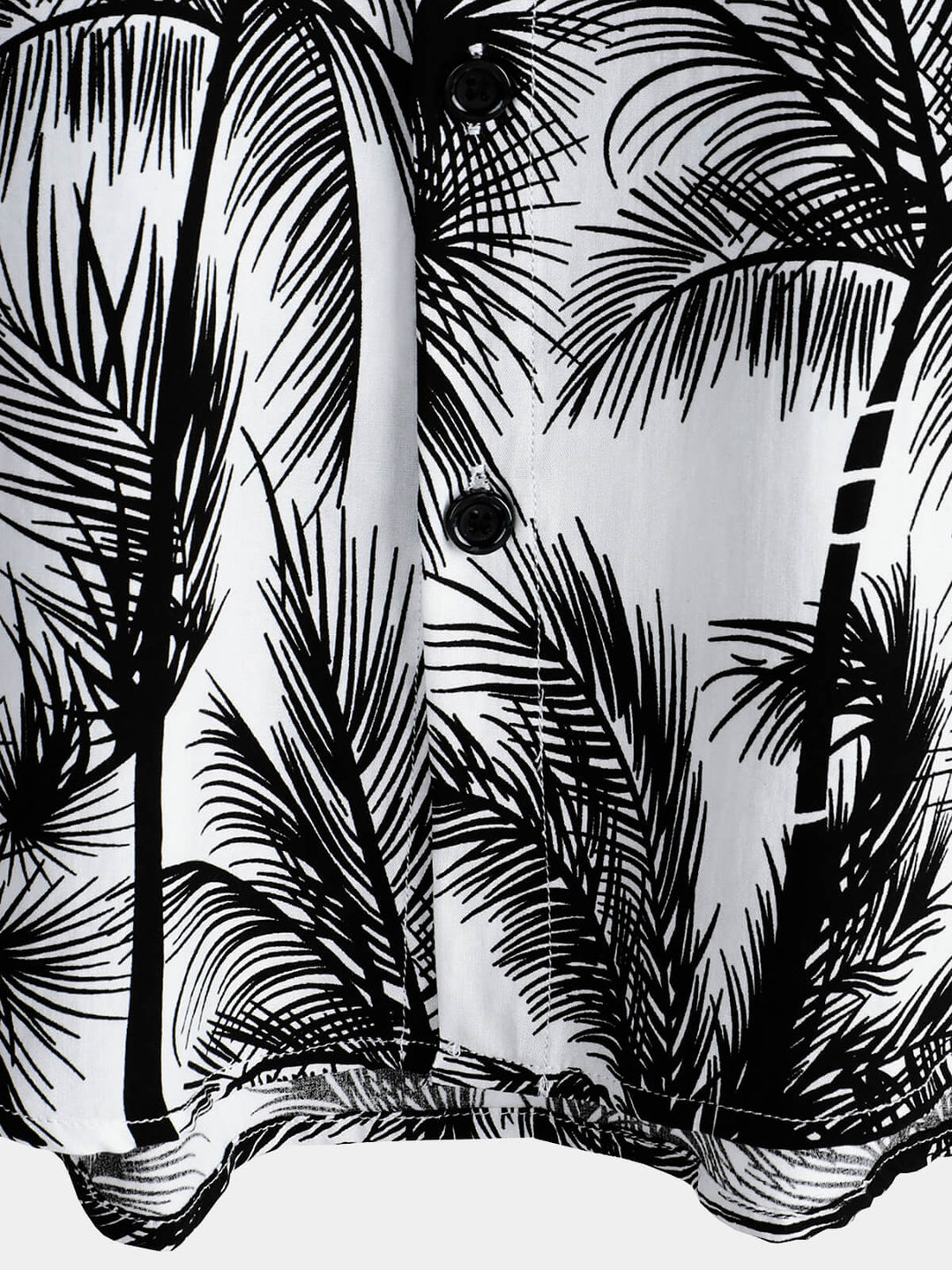 Chemise hawaïenne boutonnée à manches courtes pour hommes, palmier tropical