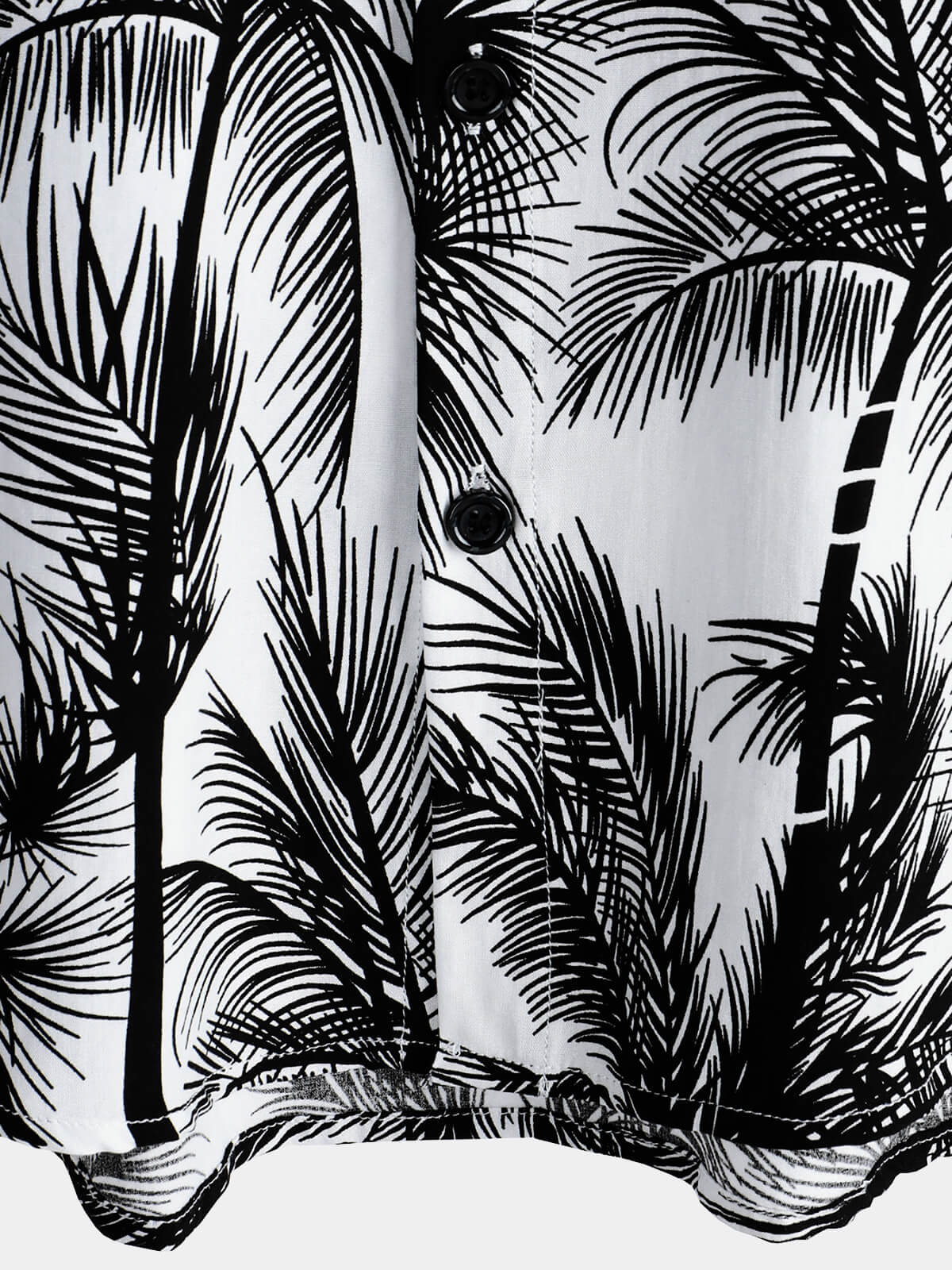 Chemise hawaïenne boutonnée à manches courtes pour hommes, palmier tropical