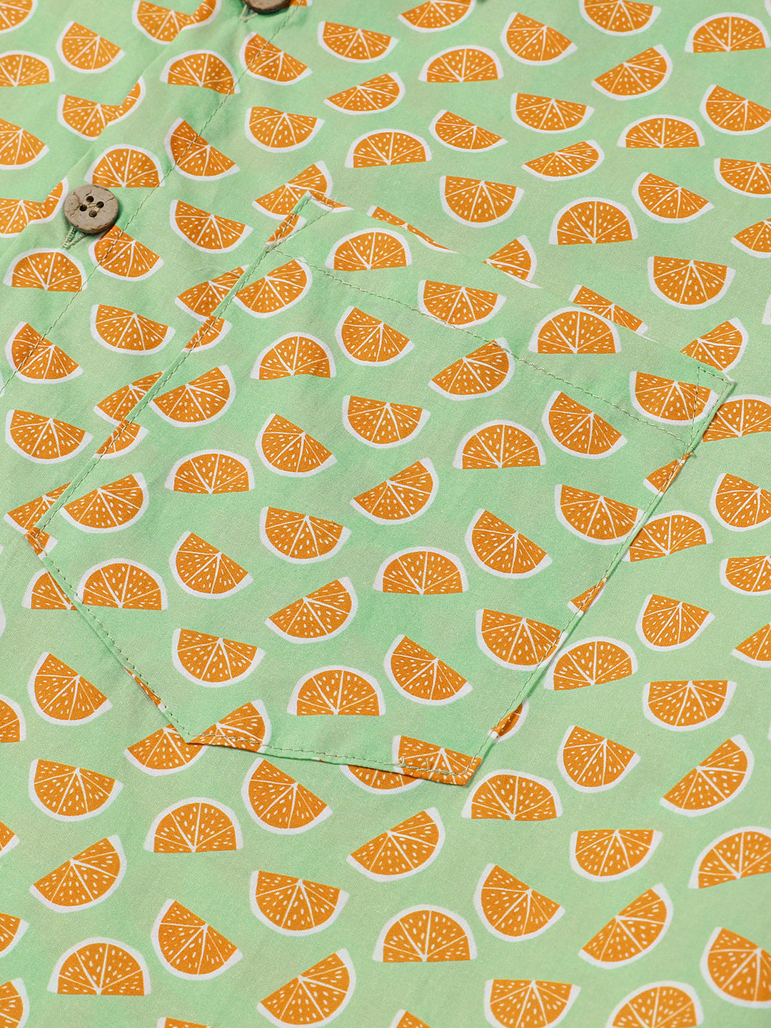 Chemise Homme Fruits Tropicales d’Été Manches Courtes