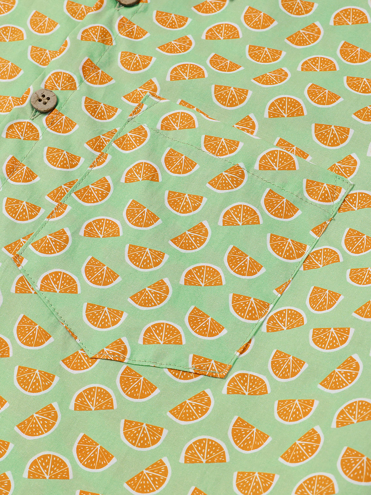 Chemise Homme Fruits Tropicales d’Été Manches Courtes