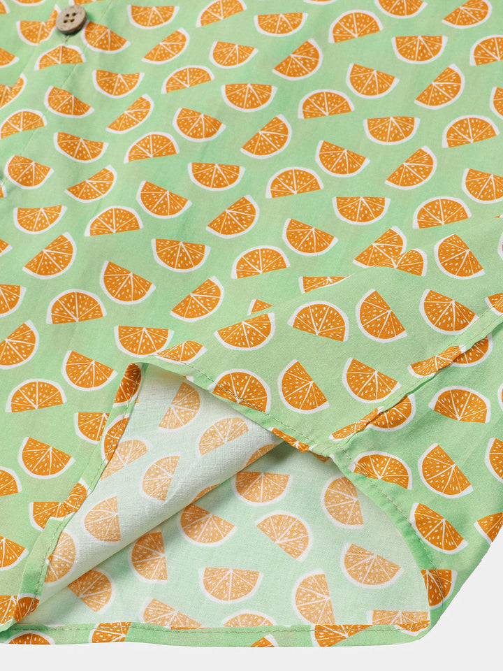 Chemise Homme Fruits Tropicales d’Été Manches Courtes