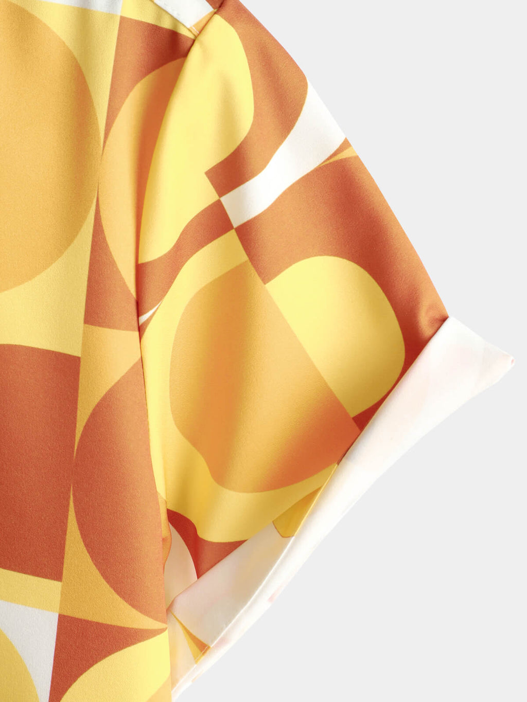 Chemise d'été rétro boutonnée pour homme vintage orange années 70 géométrique été plage cool chemise à manches courte