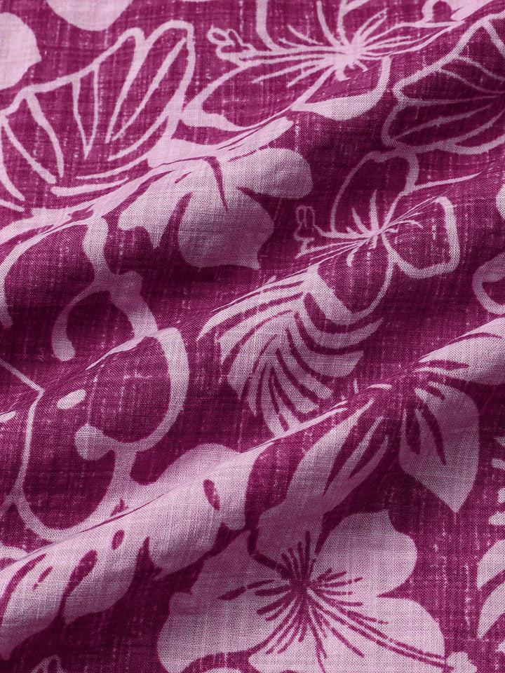 Chemise Homme Hibiscus Légère Manches Courtes