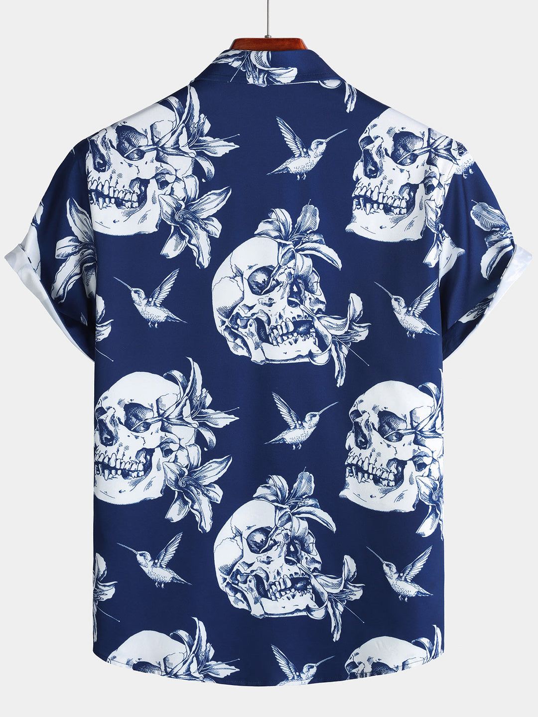 Chemise Homme Skull Colibri Beach Party Manches Courtes