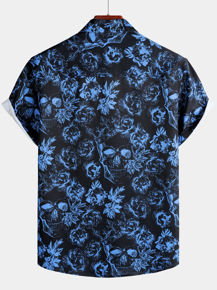 Chemise Homme Skull Vacances d’Été Manches Courtes