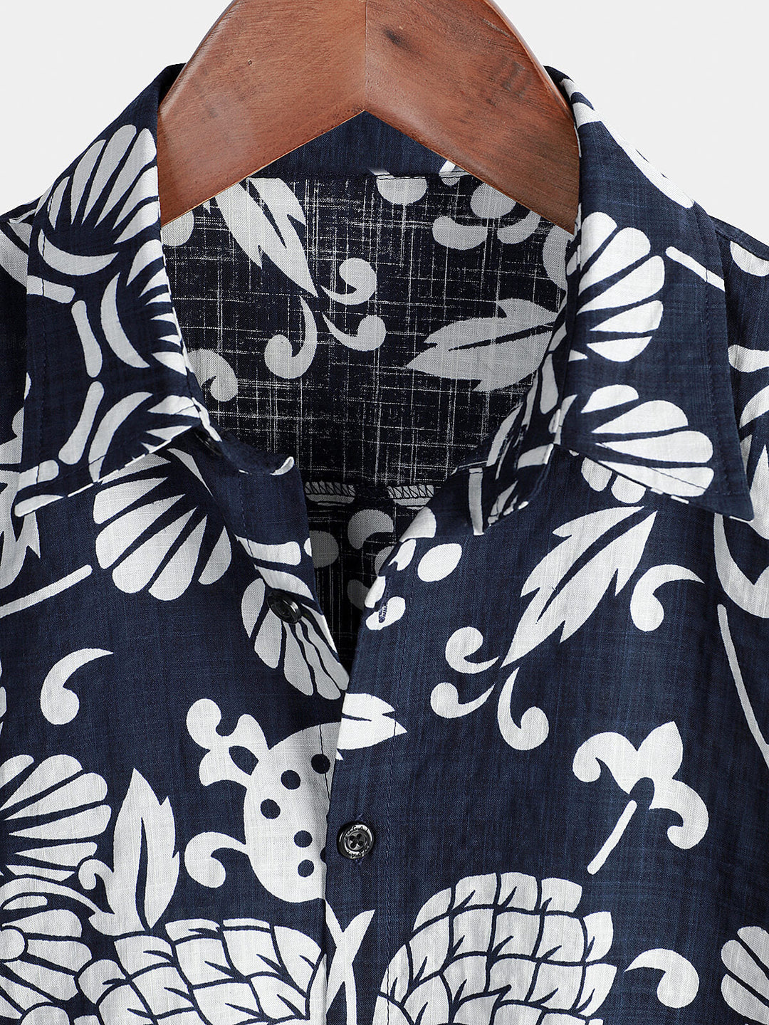 Chemise à manches courtes boutonnée en coton floral d&