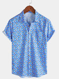 Chemise Homme Cocktail Décontractée Manches Courtes