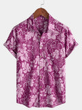 Chemise Homme Hibiscus Légère Manches Courtes
